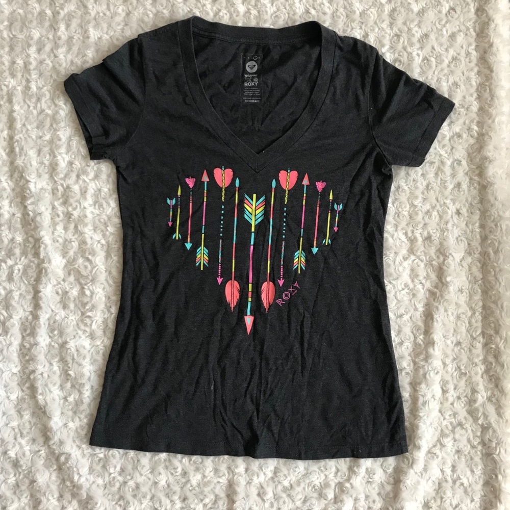 Juniors ROXY Graphic V-Neck